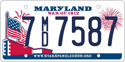 MD license plate 7MD7587