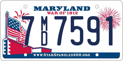 MD license plate 7MD7591