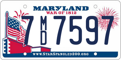 MD license plate 7MD7597