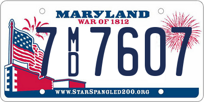 MD license plate 7MD7607