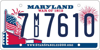 MD license plate 7MD7610