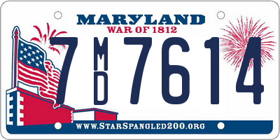 MD license plate 7MD7614
