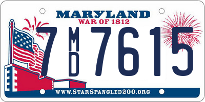 MD license plate 7MD7615