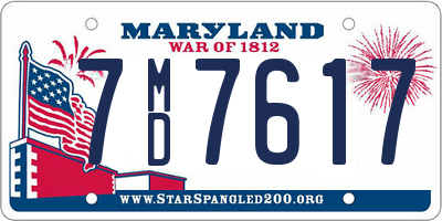 MD license plate 7MD7617