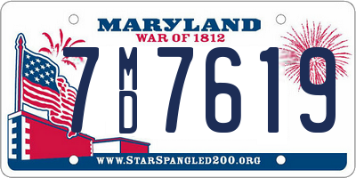 MD license plate 7MD7619