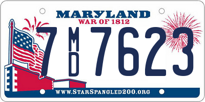 MD license plate 7MD7623