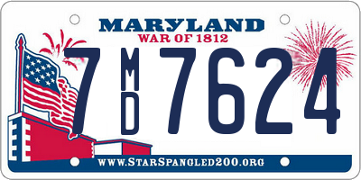 MD license plate 7MD7624