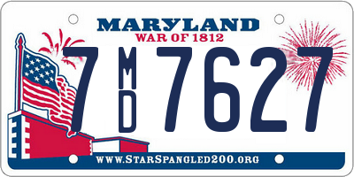 MD license plate 7MD7627