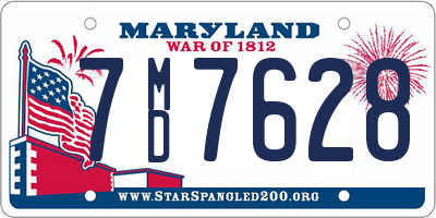 MD license plate 7MD7628