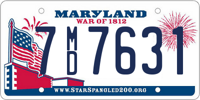 MD license plate 7MD7631