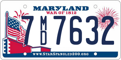 MD license plate 7MD7632