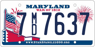 MD license plate 7MD7637