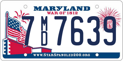 MD license plate 7MD7639