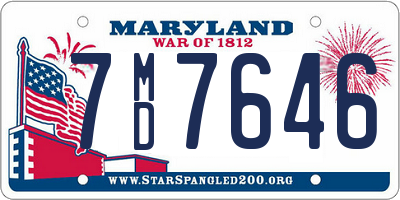 MD license plate 7MD7646