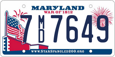 MD license plate 7MD7649