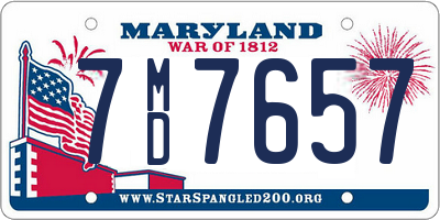 MD license plate 7MD7657