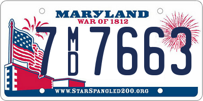 MD license plate 7MD7663