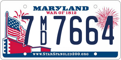 MD license plate 7MD7664