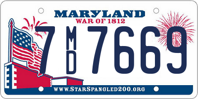 MD license plate 7MD7669