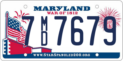 MD license plate 7MD7679