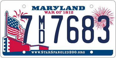 MD license plate 7MD7683