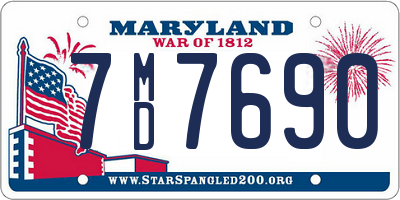 MD license plate 7MD7690