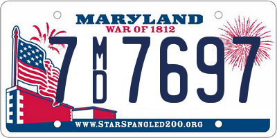 MD license plate 7MD7697