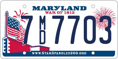 MD license plate 7MD7703