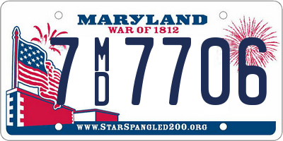 MD license plate 7MD7706