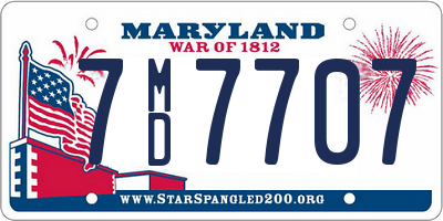MD license plate 7MD7707