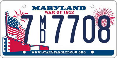 MD license plate 7MD7708