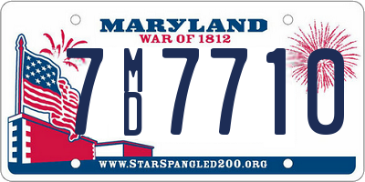 MD license plate 7MD7710