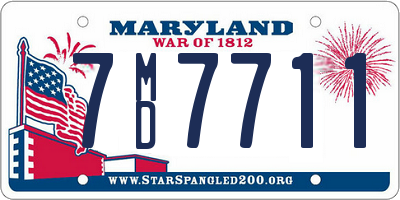 MD license plate 7MD7711