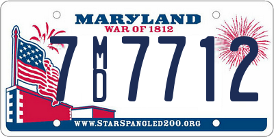 MD license plate 7MD7712