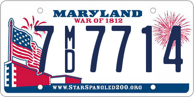 MD license plate 7MD7714