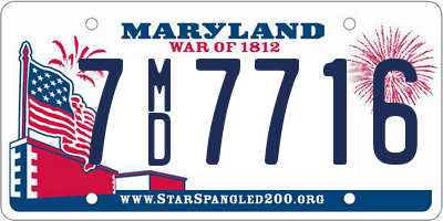 MD license plate 7MD7716