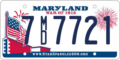 MD license plate 7MD7721