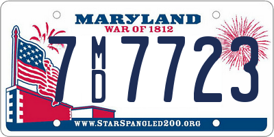 MD license plate 7MD7723