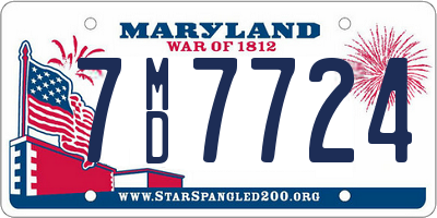 MD license plate 7MD7724