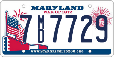 MD license plate 7MD7729