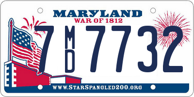 MD license plate 7MD7732