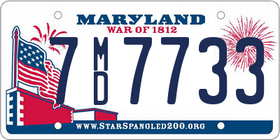 MD license plate 7MD7733