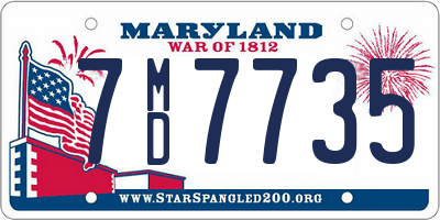 MD license plate 7MD7735