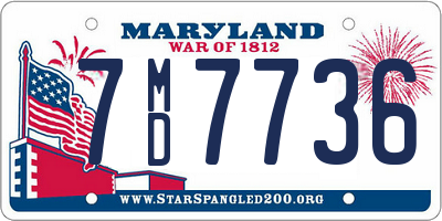 MD license plate 7MD7736