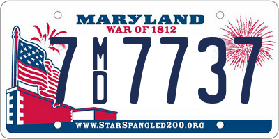 MD license plate 7MD7737