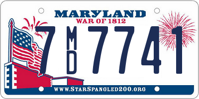 MD license plate 7MD7741