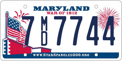 MD license plate 7MD7744