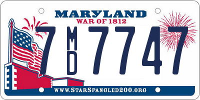 MD license plate 7MD7747