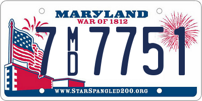 MD license plate 7MD7751