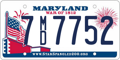 MD license plate 7MD7752